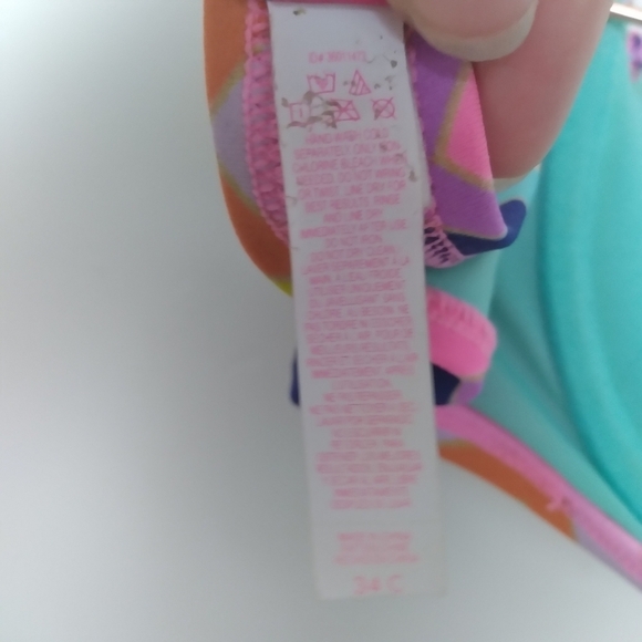 Victoria's Secret Strapless Rainbow Chevron Bikini Top Size 34C - Picture 4 of 8